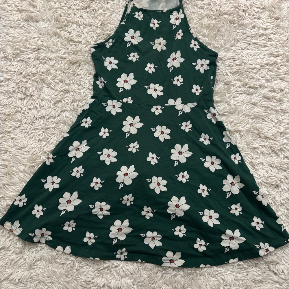 Floral Green Kids Dress